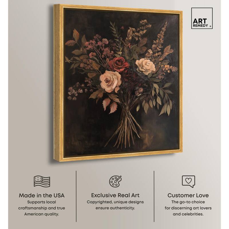 Rustic Roses Canvas by Art Remedy