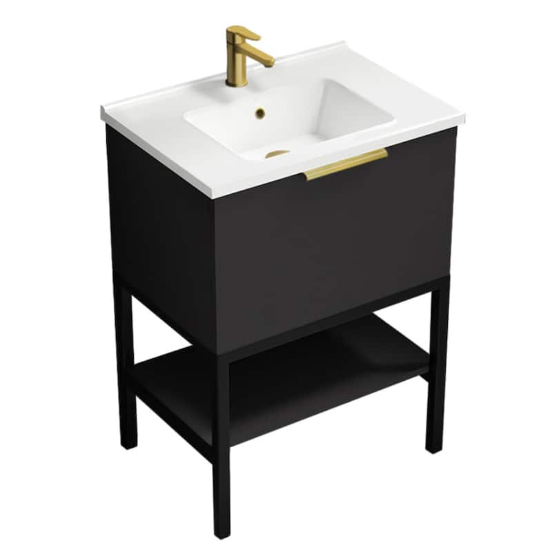 Nameeks Bodrum-2618 Bodrum 26" Free Standing Single Basin Vanity Set