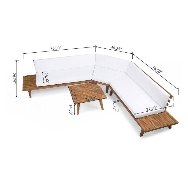 V Shaped 4-Piece Sofa Set