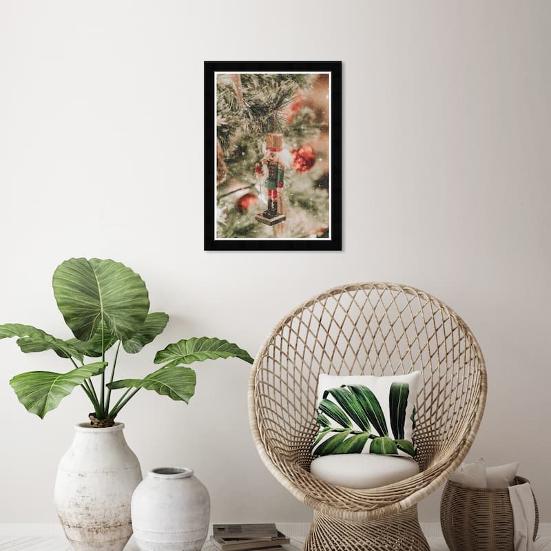 Wynwood Studio Prints Holiday and Seasonal Christmas Nutcracker Green and Light Brown Wall Art Canvas Print - Black