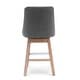 preview thumbnail 46 of 55, Boucle Polyester Upholstered Swivel Counter Stool - Foot Glides