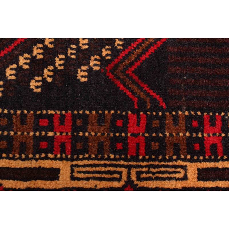 ECARPETGALLERY Hand-knotted Teimani Dark Brown Wool Rug - 2'11 x 4'8