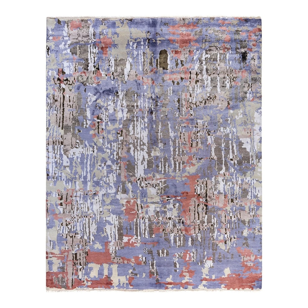 Ikat One-of-a-Kind Hand-Knotted Area Rug, Brown - 8' 2" x 10' 3"