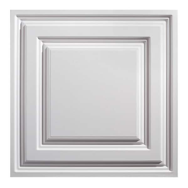 Shop Icon Relief White 2 X 2 Ft Lay In Ceiling Tile Pack Of 12 Overstock 10669006