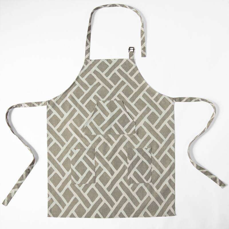 Exclusive Fabrics Martinique Printed Cotton Apron - 27 X 34
