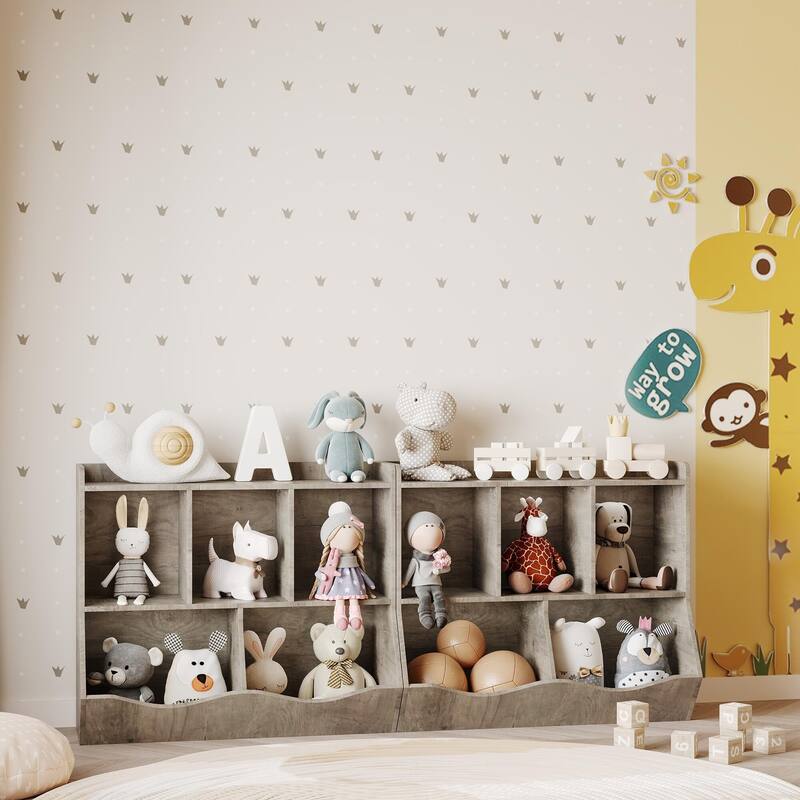  Shelf, Toy Storage and Organization Shelf, Double-Layer Children's Bookshelf, Ideal for Game Rooms