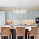 preview thumbnail 6 of 34, 5-Light Candlestick Hanging Linear Chandelier Lighting Crystal Island Chandelier Fixture for Kitchen Island