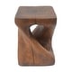 preview thumbnail 25 of 73, Christopher Knight Home - Aurelian Quenby MGO Lightweight Concrete Twist End Table with Wood-Grain Texture
