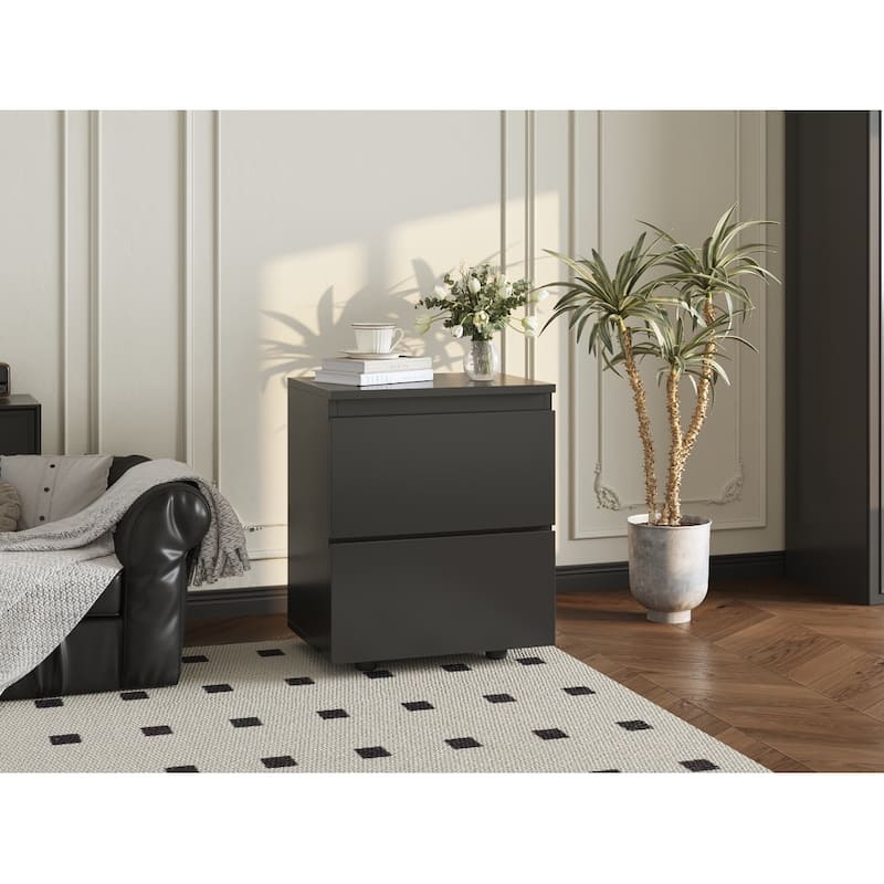 18.9'' Tall 15.7"W 2 - Drawer Nightstand Chest End Table
