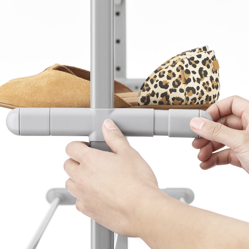 Whitmor 4 Tier Expandable Shoe Rack - Gray