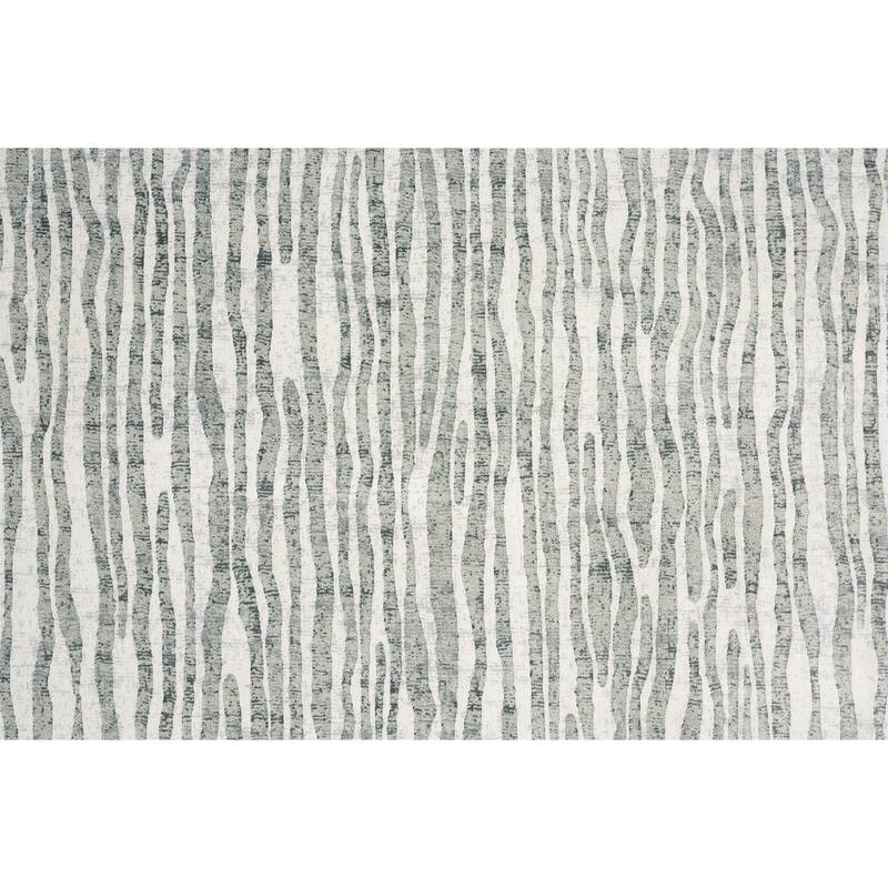 Halton Contemporary Abstract Accent Rug, Gray/Iceberg Green - 3' x 8'