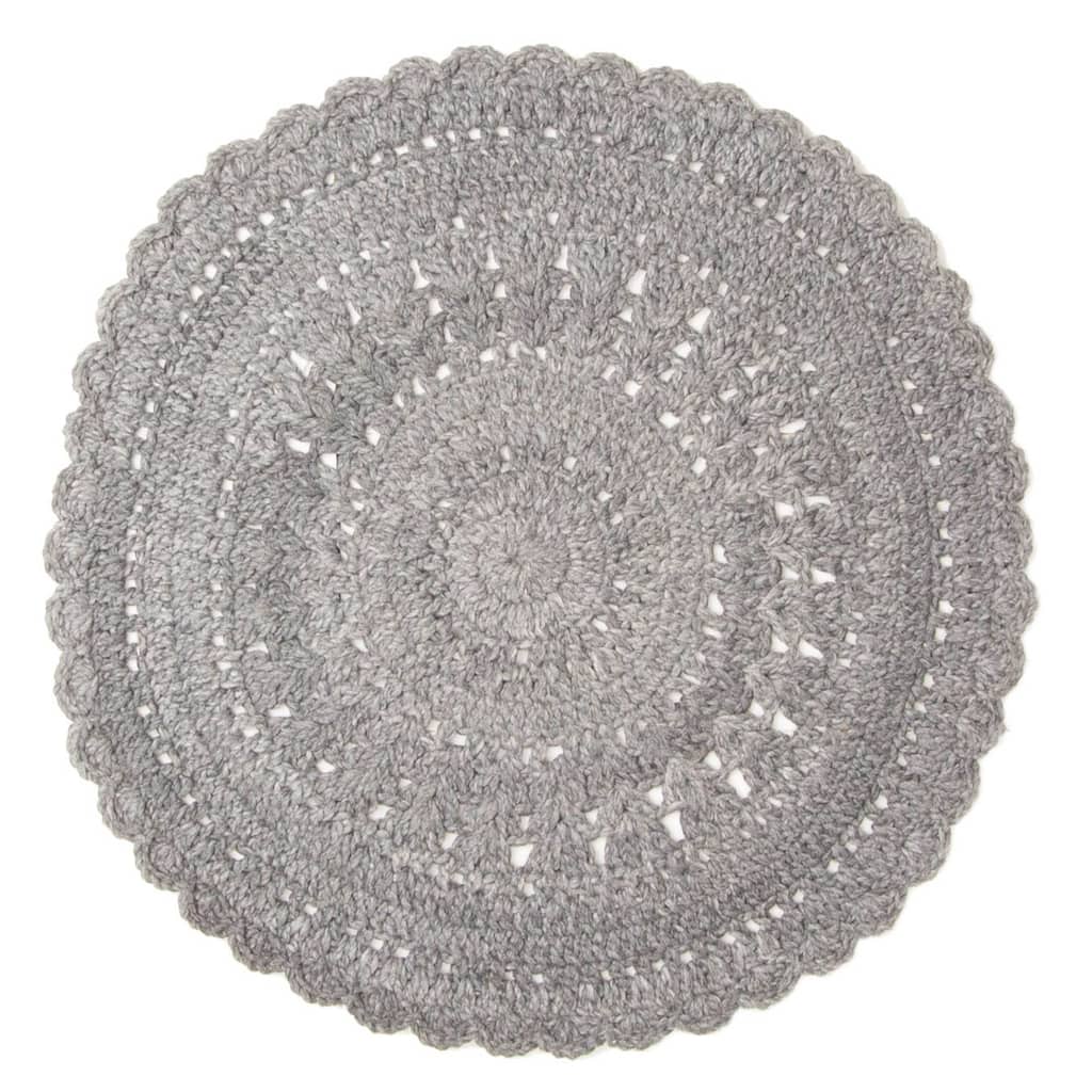 ECARPETGALLERY Braid weave Sienna Grey Wool Rug - 3'4 x 3'4