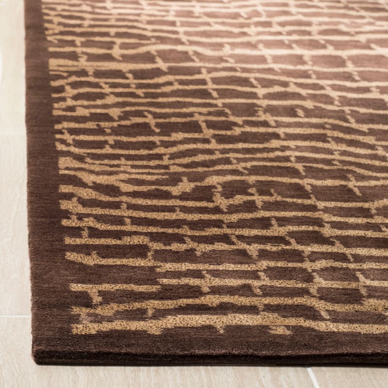 SAFAVIEH Couture Hand-knotted Tibetan Ranveig Modern Wool Rug