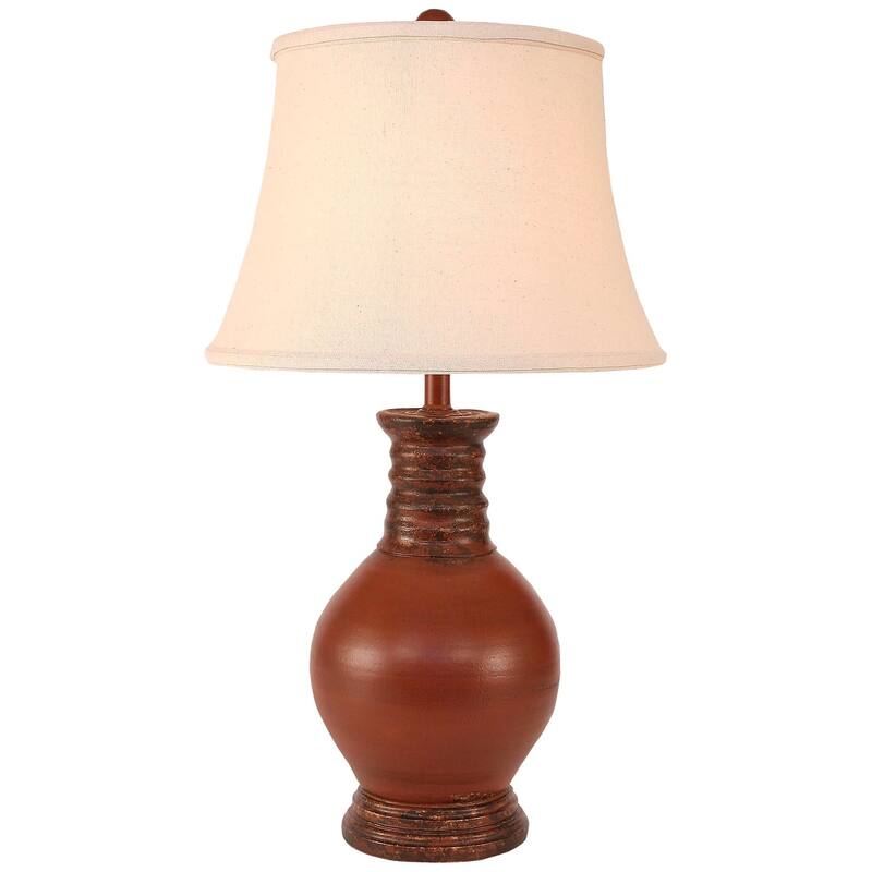 Casual Ribbed-Neck Table Lamp
