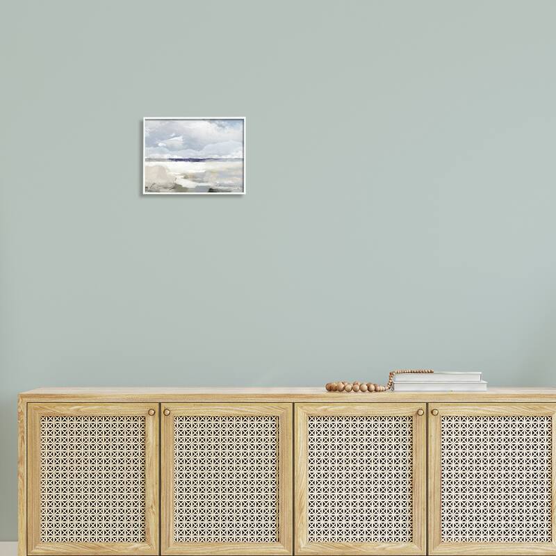 Stupell Layered Abstract Beach Scenery Distant Land Clouds Framed Wall Art, Design by Sophie 6 - Multi