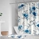 preview thumbnail 5 of 5, Laural Home Whispering Blue Botanicals Memory Foam Rug