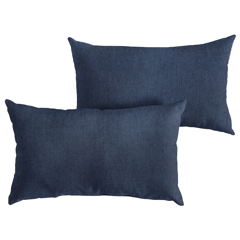 Sunbrella Spectrum Indigo Indoor/Outdoor Knife Edge Pillow (Set of 2)
