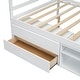 preview thumbnail 8 of 18, Wooden Full Size Platform Bed with Storage Shelves and 2 Storage Drawers