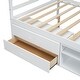 preview thumbnail 28 of 58, Wooden Platform Bed Frame with Removable Storage Shelves, Built-in Two Storage Drawers and Headboard for Kids, Teens