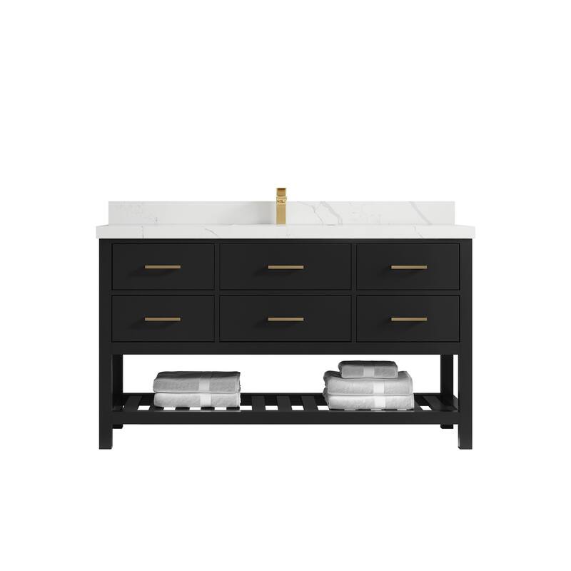 Willow Collections 60 in. W x 22 in. D Parker Single Sink Bathroom Vanity with Countertop