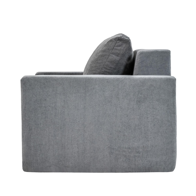 Plain Grey 40.2" Accent Chair with High-Density Foam