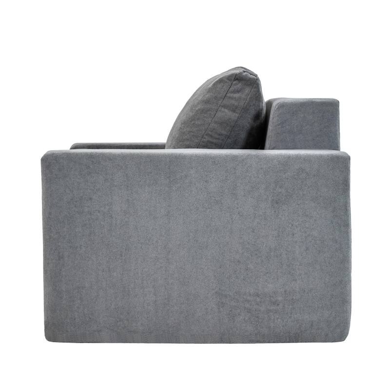 Sofa in a box Foam Sofa Couch with Pillow, Bean Bag Chairs for Adults Stuffed High-Density Foam, Large Bean Bag Single Sofa