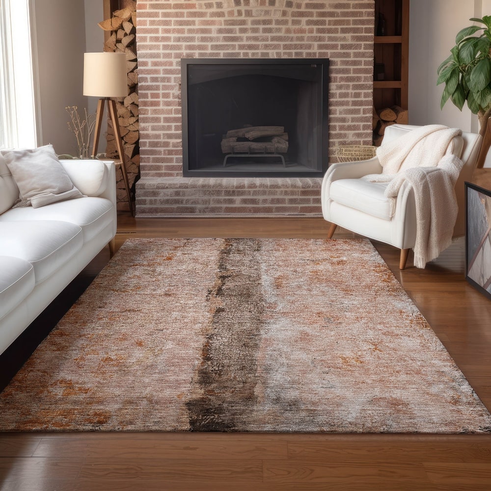 Machine Washable Indoor/ Outdoor Chantille Modern Contemporary Rug