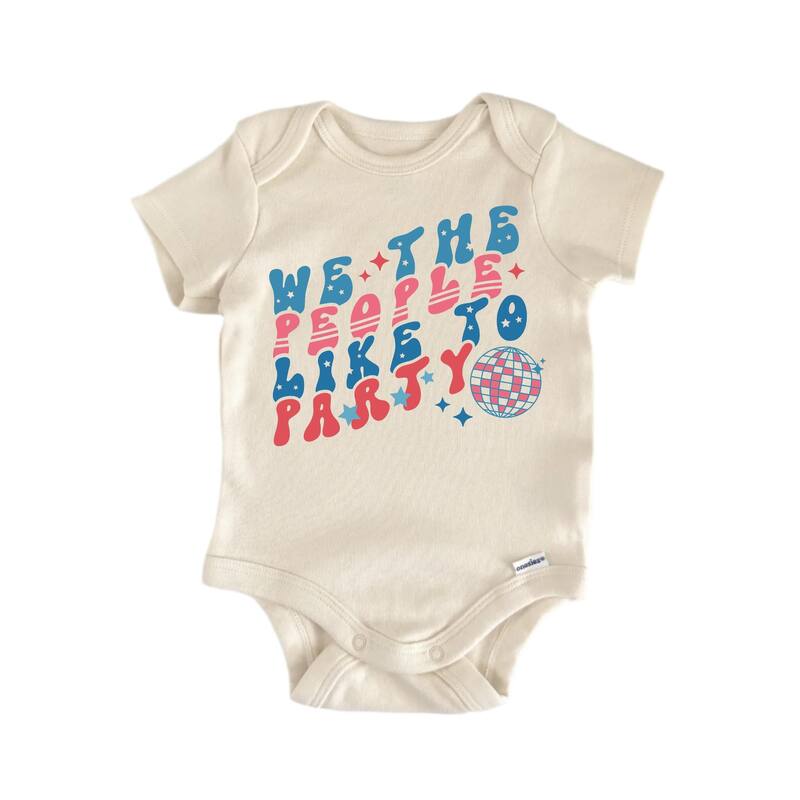 Party July 4th - Baby Boy Girl Clothes Bodysuit Funny Cute Newborn - Blue - 0-3M