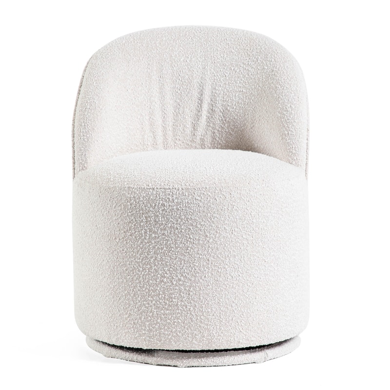 Furniture of America Torin Modern 5-Piece White Marble Top Dining Table Set with Swivel Chairs