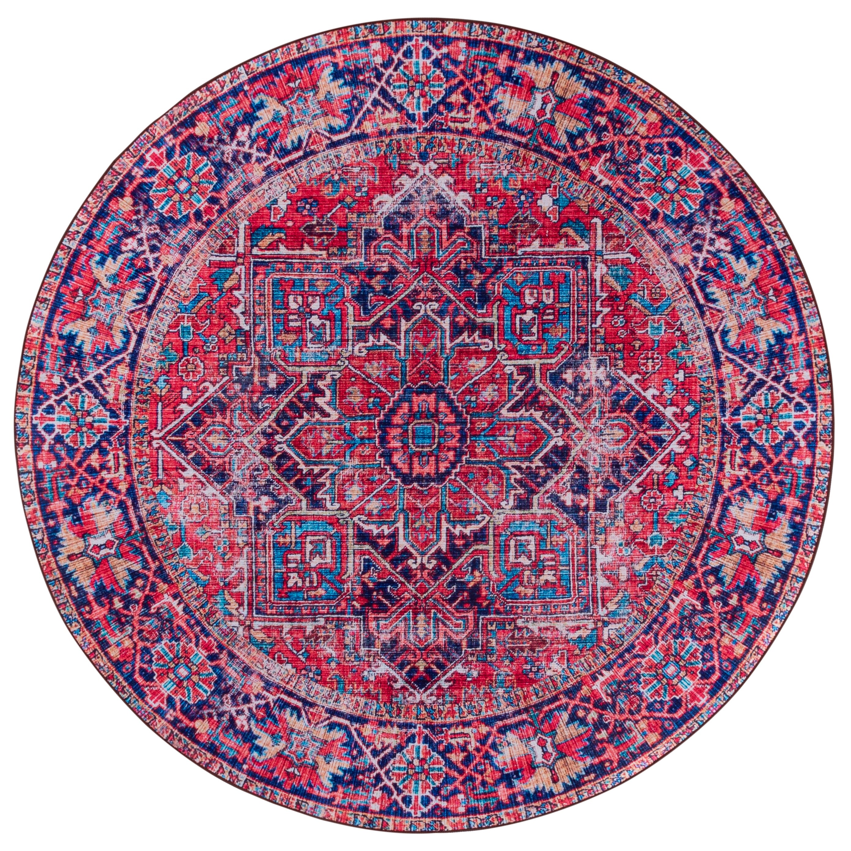 SAFAVIEH Tucson Fionnuala Machine Washable Slip Resistant Printed Rug
