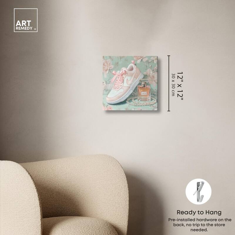 Petite and Cute Sneaker Canvas by Art Remedy, Gallery Wrapped