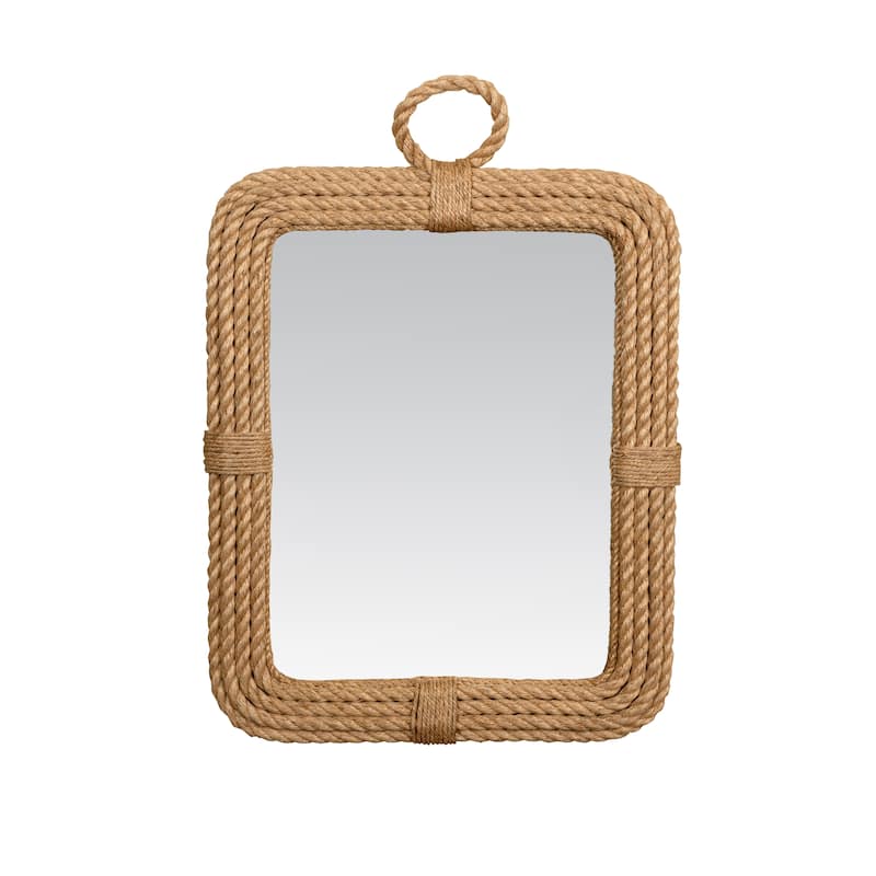 Jute Rope Rectangular Mirror by East at Main - 24"x2"x30"