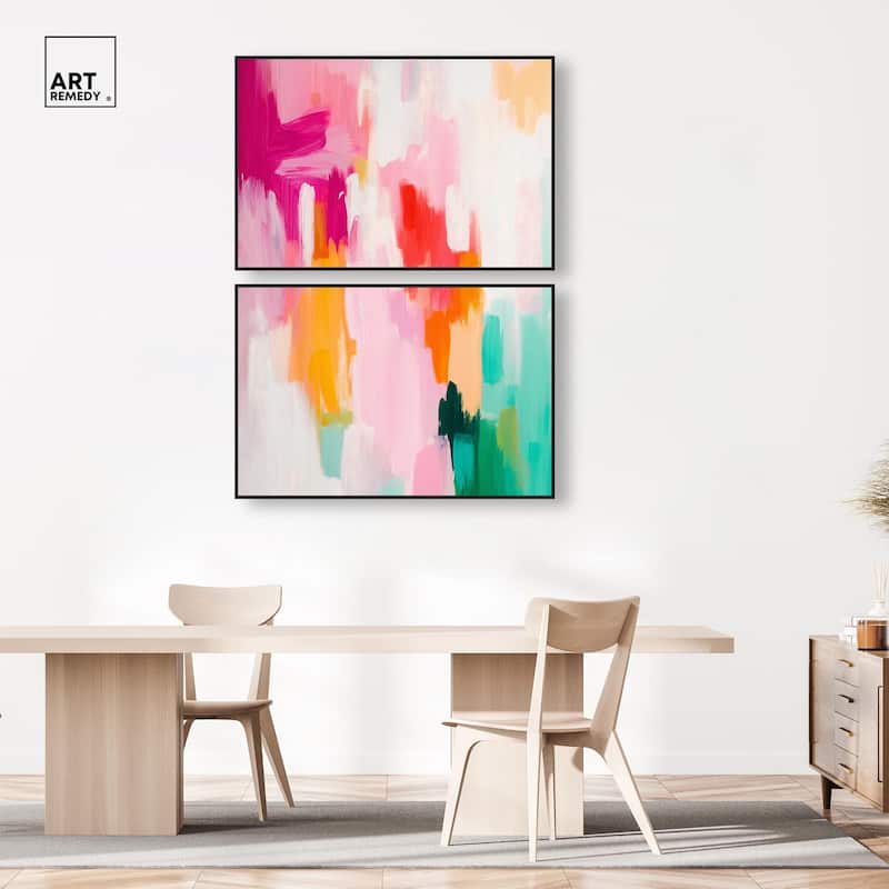 Playful Palette I Canvas Set of 2 by Art Remedy