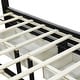 preview thumbnail 11 of 12, Upholstered Frame Platform Queen Size Bed with 2 Drawers, Pull-out Trundle and Classic Metal Strip Headboard Design Wingback Bed