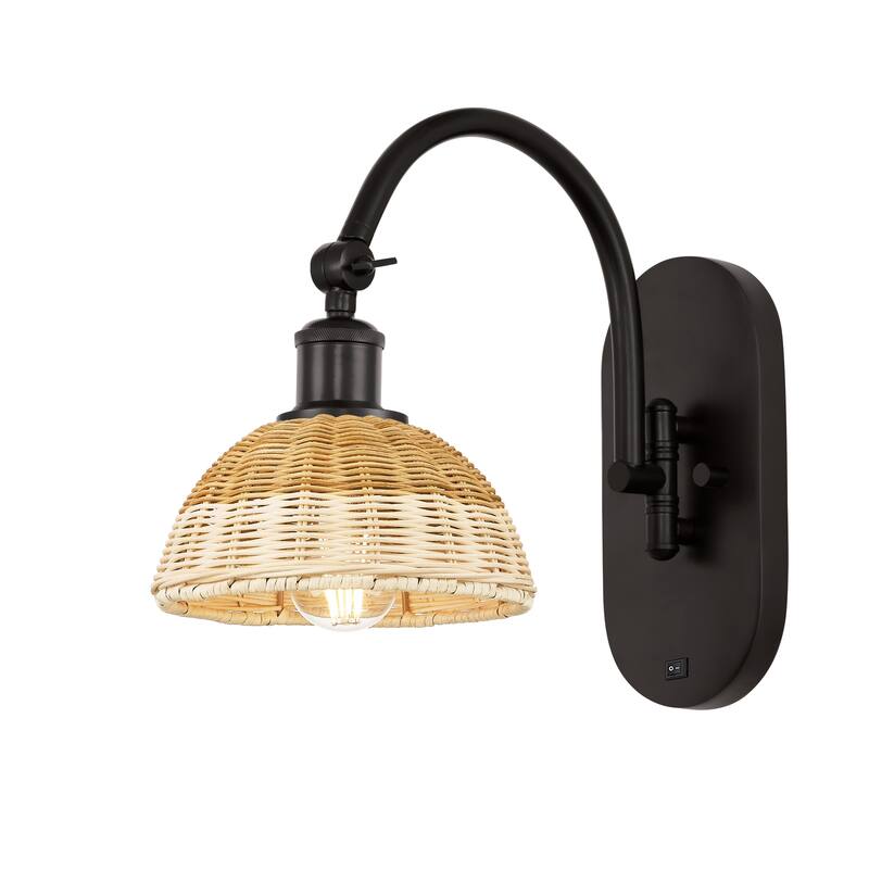 Innovations Lighting Endless Possibilities Ballston - Bristol Natural II - 1 Light 8" Swiveling Sconce - Oil Rubbed Bronze/Natural