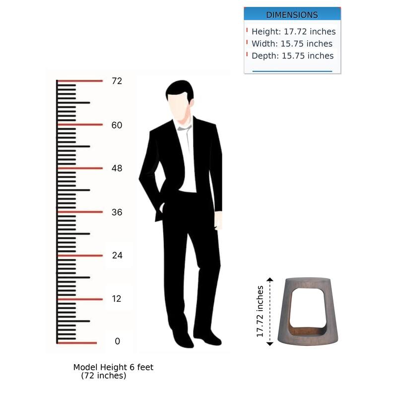 Solid Wood Acid Wash Side Table