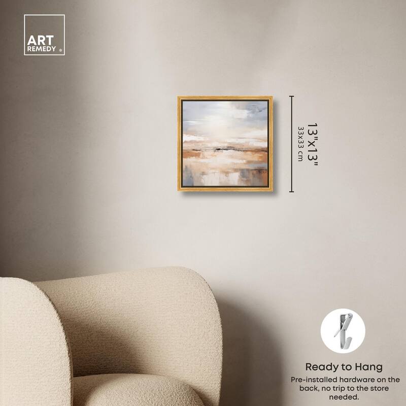 Tonal Strata Canvas by Art Remedy