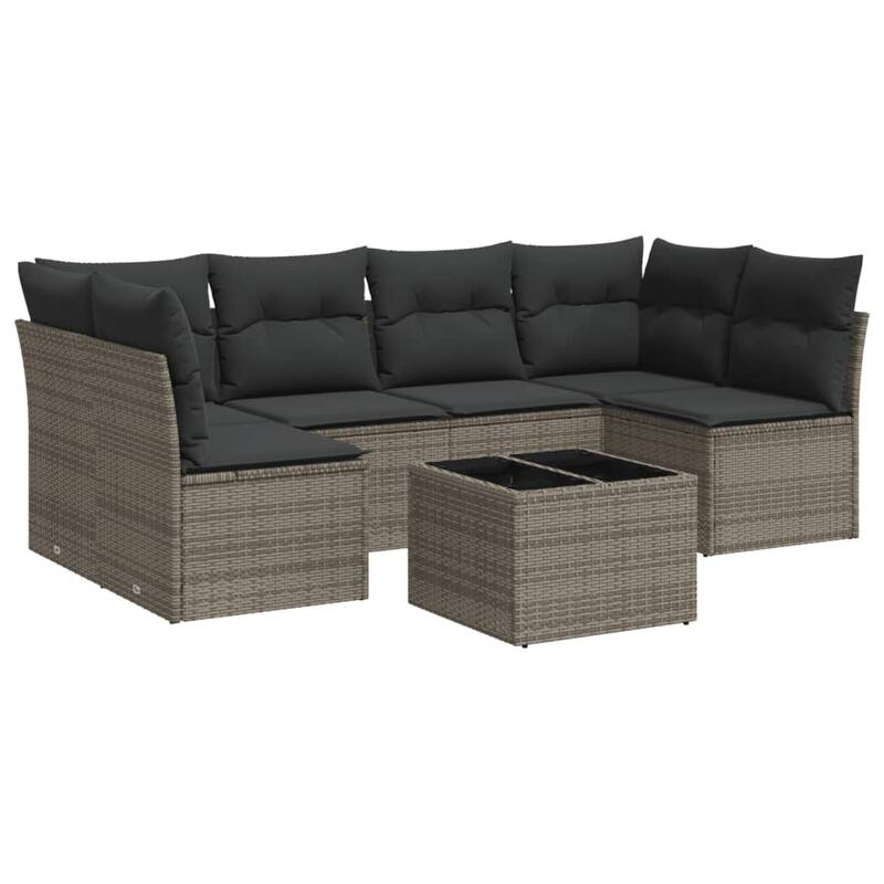 vidaXL Garden Sofa Set Grey - 21.7 x 21.7 x 14.6