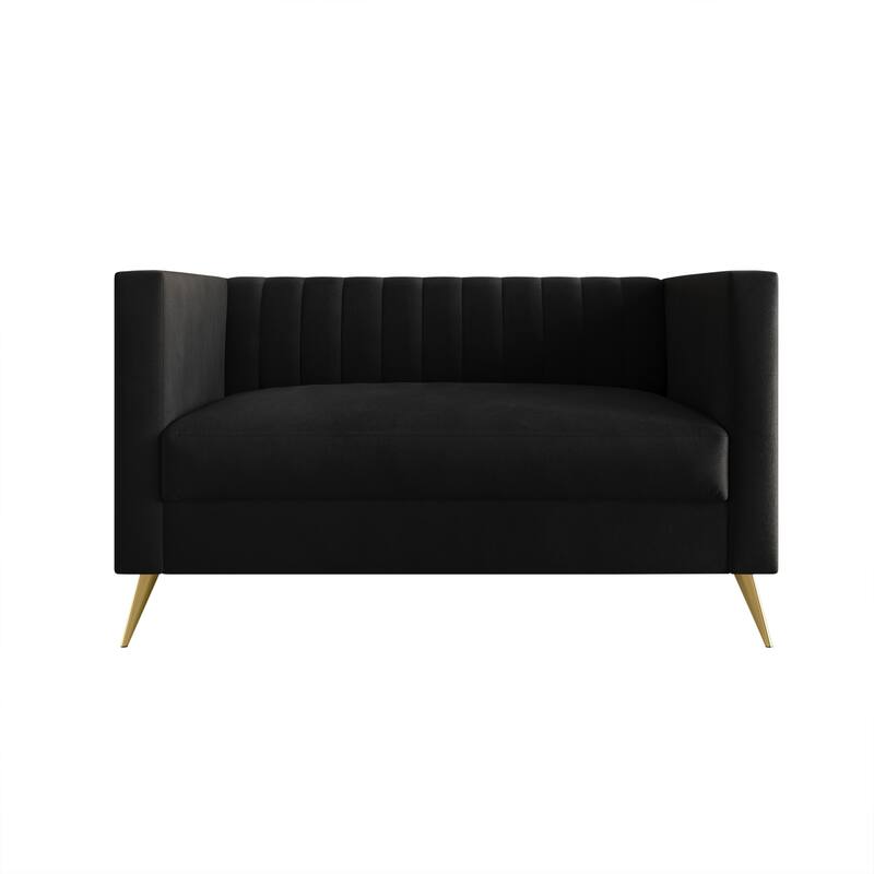 Clayfell Weiss Velvet Square Arm Chair/ Loveseat/ Sofa