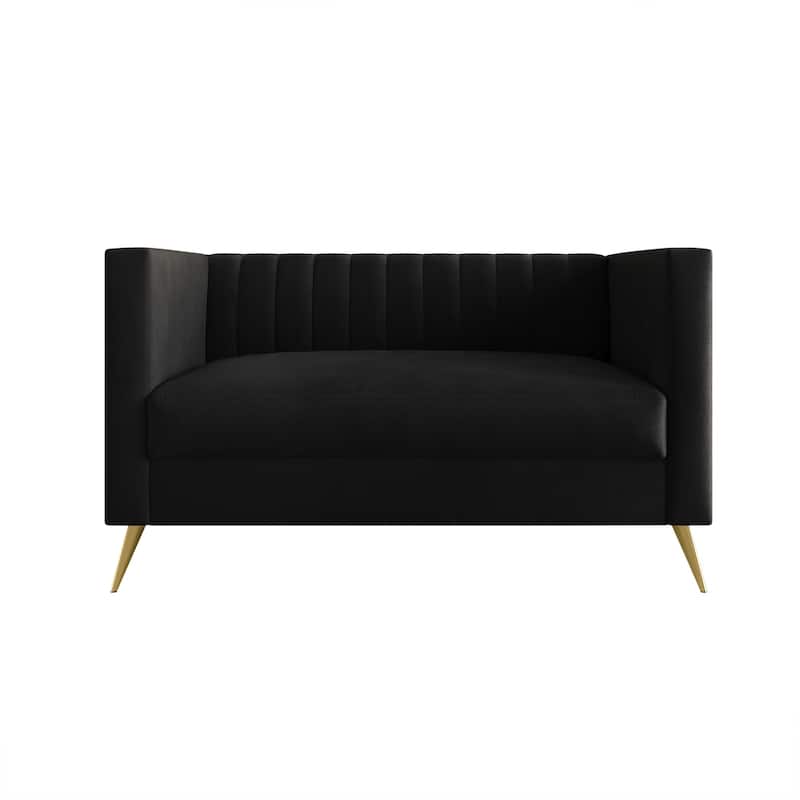 Clayfell Weiss Velvet Square Arm Chair/ Loveseat/ Sofa