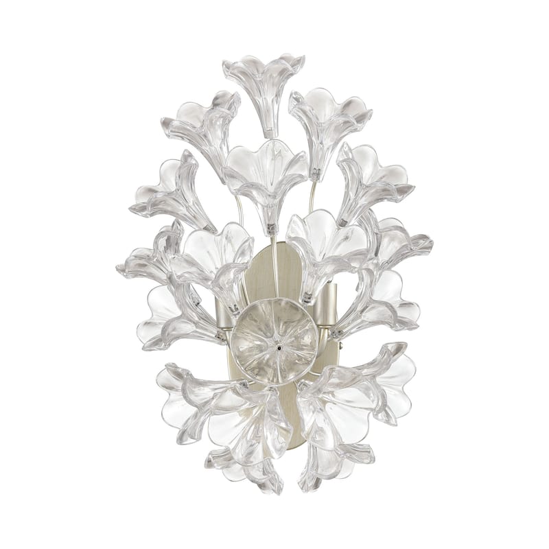 Celene 17'' High 2-Light Sconce - Aged Silver - 17 inch Tall - Aged Silver - 17 inch Tall