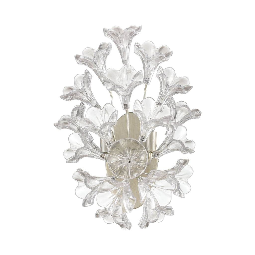 Celene 17'' High 2-Light Sconce - Aged Silver - 17 inch Tall