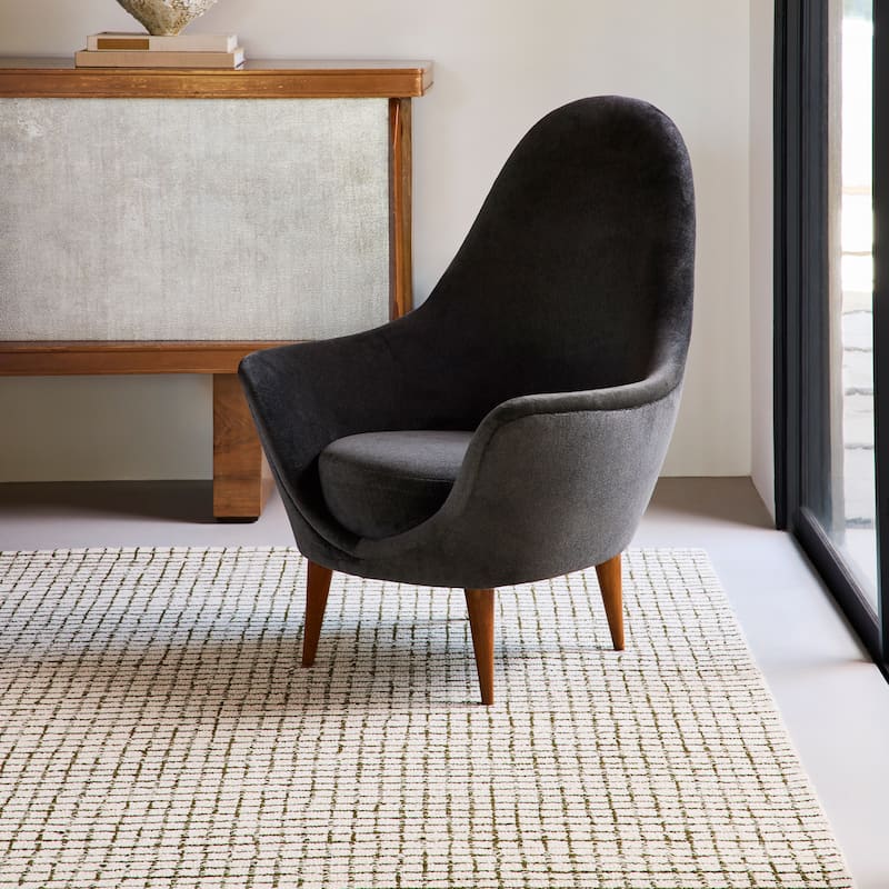 Nuloom Melrose Checked Wool Area Rug - 7'6" x 9'6" - Green