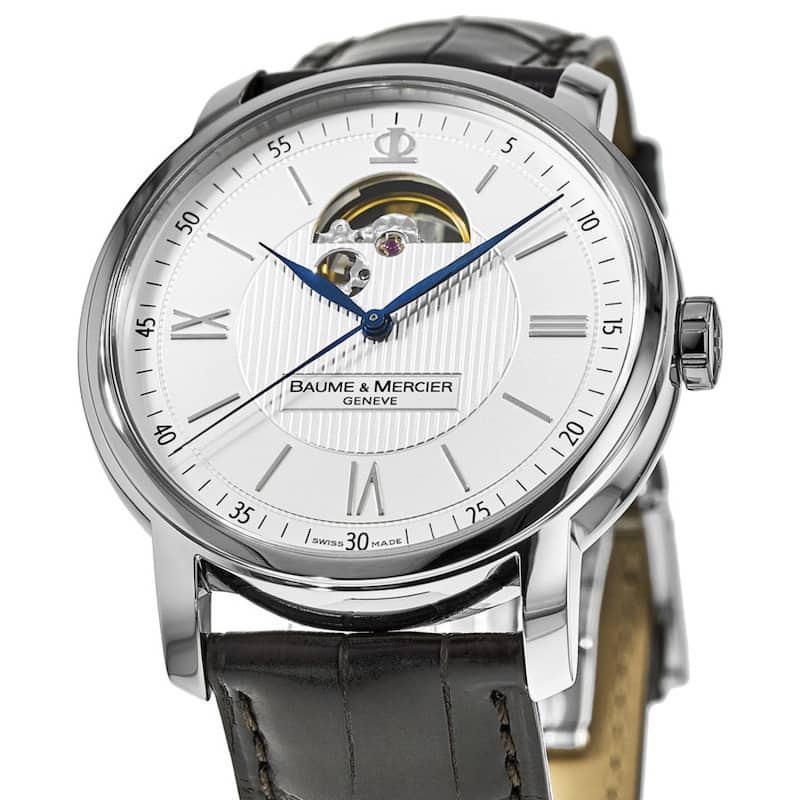 Baume and Mercier Classima Men's Watch - White Face, Grey Band