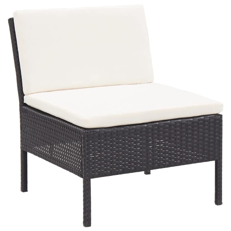 vidaXL Patio Furniture Set 8 Piece Sectional Sofa with Coffee Table Rattan - 23.6" x 23.6" x 13.8"