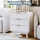 preview thumbnail 3 of 12, Garvee Modern 3 Drawers Sofaside End Table Chairside Table Set of 2 with Gold Handle for Living Room