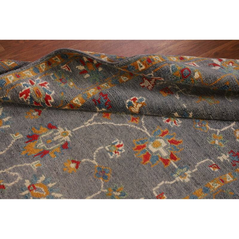 All-Over Gray Floral Kazak Oriental Accent Rug Handmade Wool Carpet - 3'4"x 5'0"