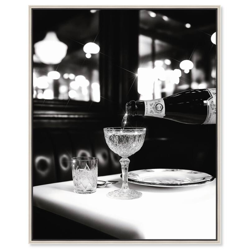 Sparkling in Monochrome II Canvas by Art Remedy - 36" x 45" - Silver