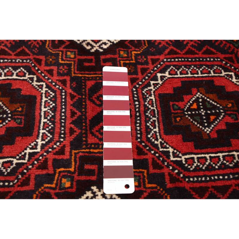 ECARPETGALLERY Hand-knotted Teimani Red Wool Rug - 3'7 x 6'4