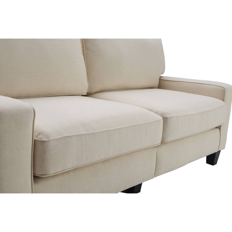 Serta Palisades Upholstered 61" Sofas for Living Room Modern Design Couch, Straight Arms, Tool-Free Assembly